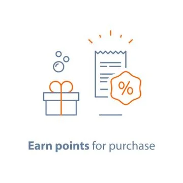 Loyalty program, earn points and get reward, marketing concept Stock Illustration