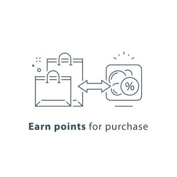 Loyalty program, earn points and get reward, marketing concept Stock Illustration
