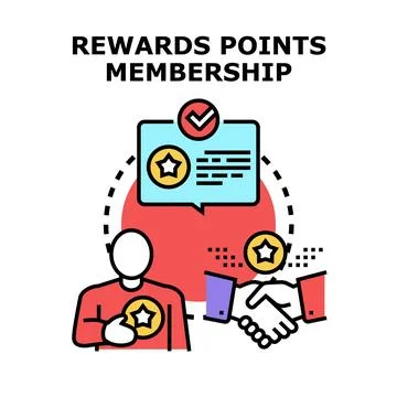Loyalty program earning points and membership rewards Stock Illustration