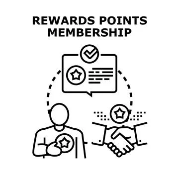 Loyalty program earning points and membership rewards Stock Illustration