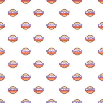 Loyalty program emblem seamless pattern for customer rewards Stockillustratie