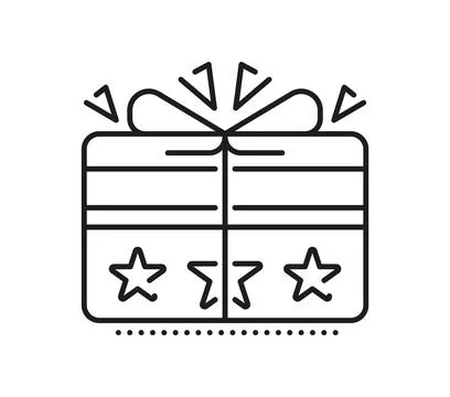 Loyalty program exclusive benefit icon with gift Illustrazione stock