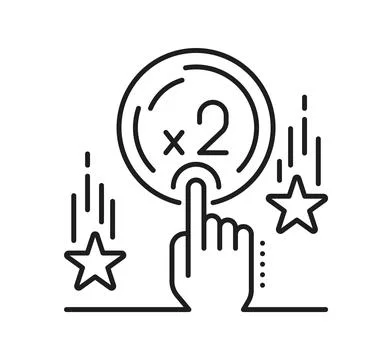Loyalty program exclusive benefit icon with hand イラスト素材