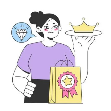 Loyalty program with exclusive offers. Commercial program Stock Illustration