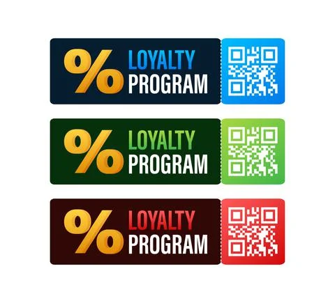 Loyalty program in flat style. Discount coupon. 3d coupon reward. Discount Stock Illustration