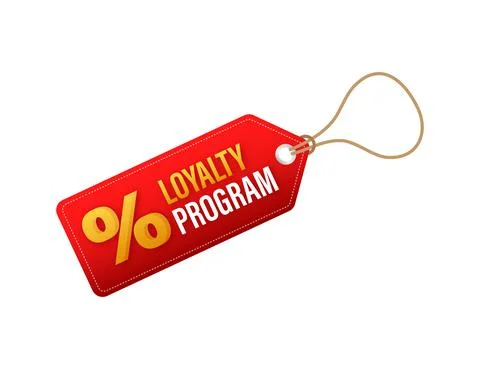 Loyalty program in flat style. Discount coupon. 3d coupon reward. Discount Illustrazione stock