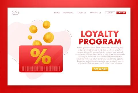 Loyalty program in flat style. Discount coupon. coupon reward. Discount, loyalty Stock-Illustration