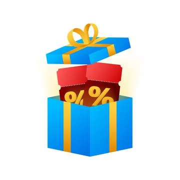 Loyalty program in flat style. Discount coupon. Coupon reward. Discount, loyalty Stock Illustration