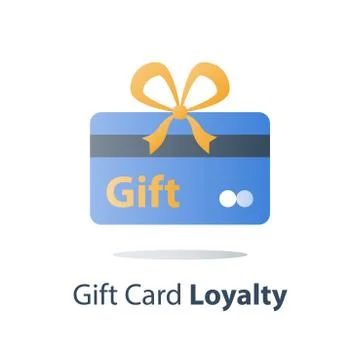 Loyalty program, gift card, perks concept, vector flat icon Illustrazione stock