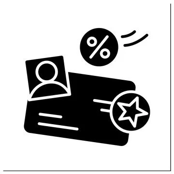 Loyalty program glyph icon Stock Illustration