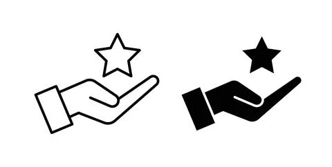 Loyalty program icon collection in black, Line icons, flat symbols イラスト素材