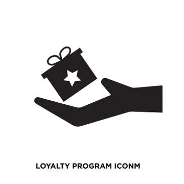 Loyalty program icon,flat vector sign isolated on white background. Simple ve 스톡 일러스트