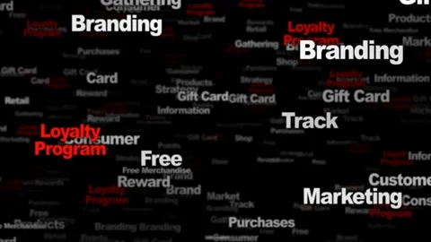 LOYALTY PROGRAM Keywords Animation, Background, Loop 스톡 동영상 255741443