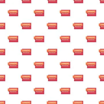 Loyalty program labels creating a seamless pattern 스톡 일러스트