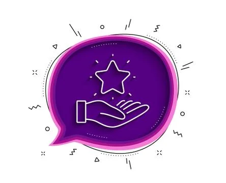 Loyalty program line icon. Bonus points. Discount star. Vector Stock Illustration