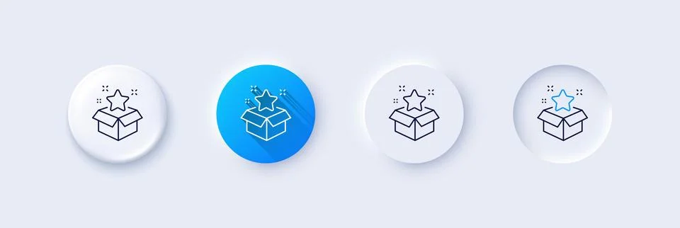 Loyalty program line icon. Bonus points. Discount box. Line icons. Vector Stock Illustration