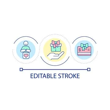 Loyalty program loop concept icon Stock Illustration