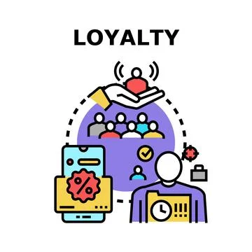 Loyalty program managing customer retention strategy Stock Illustration