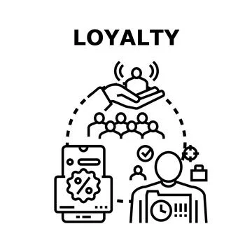 Loyalty program managing customer retention strategy Stock Illustration