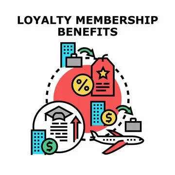 Loyalty program membership benefits concept vector illustration Illustration