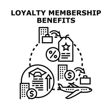 Loyalty program membership benefits concept vector illustration Stock Illustration