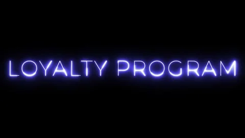 Loyalty Program Neon Animation Sign Video stock 287407430