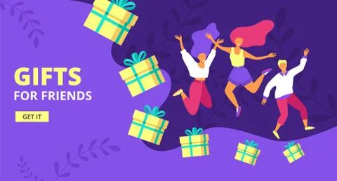 Loyalty program, refer friend flat vector illustration. Referral marketing Illustration
