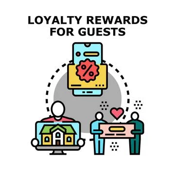 Loyalty program rewarding guests with exclusive discounts 库存插图