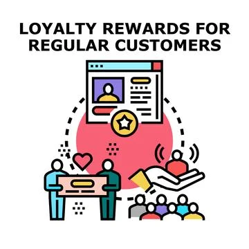 Loyalty program rewarding regular customers concept 库存插图
