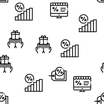 Loyalty Program Seamless Pattern Vector Stockillustratie