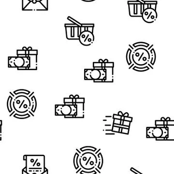 Loyalty Program Seamless Pattern Vector Stock Illustration