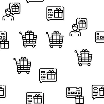 Loyalty Program Seamless Pattern Vector Stockillustratie