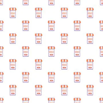 Loyalty program shop sign pattern repeating background Illustrazione stock