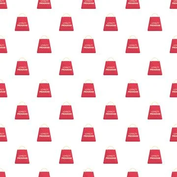 Loyalty program shopping bags pattern for retail customers Illustrazione stock