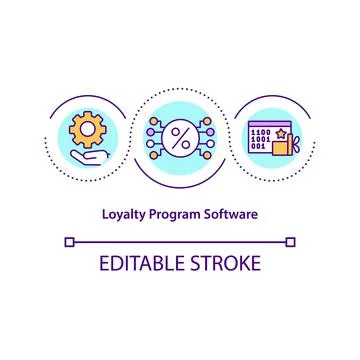 Loyalty program software concept icon 스톡 일러스트