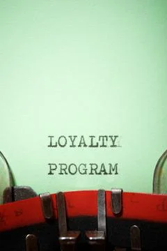 Loyalty program text Stock Photos