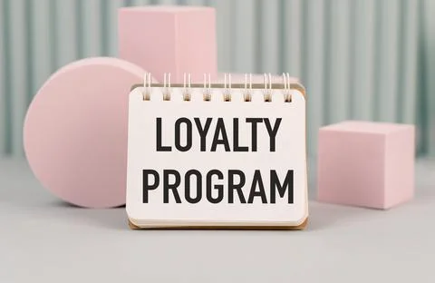 LOYALTY PROGRAM text written on a notebook, business concept. Stock Photos