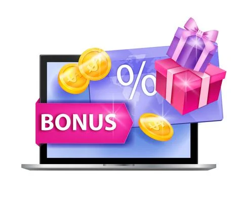 Loyalty program vector illustration, customer gift card concept, laptop Stock-Illustration