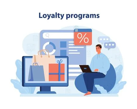 Loyalty Programs in Consumer Engagement. An illustration showing the management. Stock Illustration