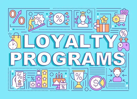 Loyalty programs word concepts banner イラスト素材