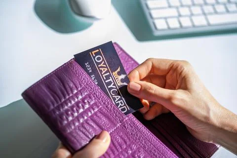 Loyalty Reward Points Program Card Foto stock
