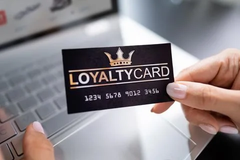 Loyalty Reward Points Program Card Foto stock