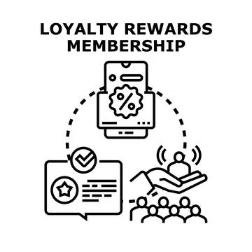 Loyalty rewards membership program benefits customer イラスト素材