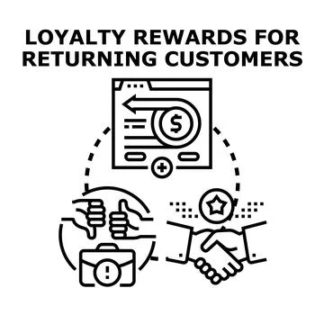 Loyalty rewards program building customer relationship management イラスト素材