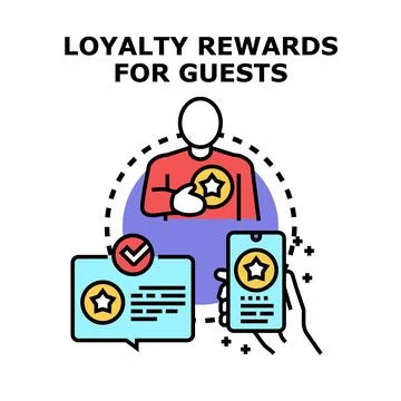 Loyalty rewards program for customer engagement and marketing Stock Illustration