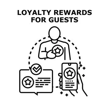 Loyalty rewards program for customer engagement and marketing Stock Illustration