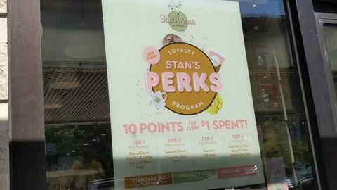 Loyalty Stan's Perks Program Signage 스톡 동영상 163542345