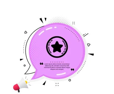 Loyalty star icon. Bonus points. Discount program. Vector Stock Illustration