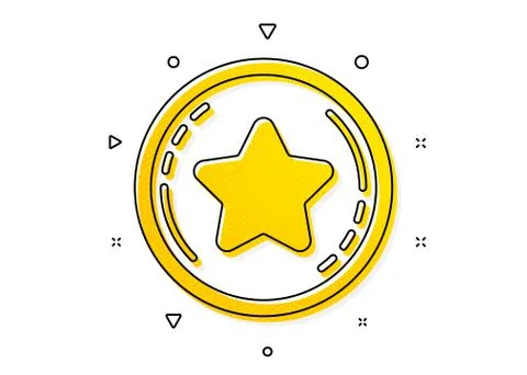 Loyalty star icon. Bonus points. Discount program. Vector Stock Illustration