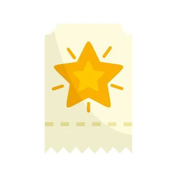 Loyalty ticket icon flat isolated vector Illustrazione stock